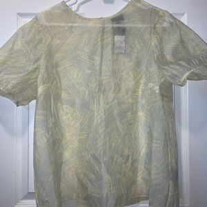 Women’s Mossimo Sheer Yellow Scribble Top